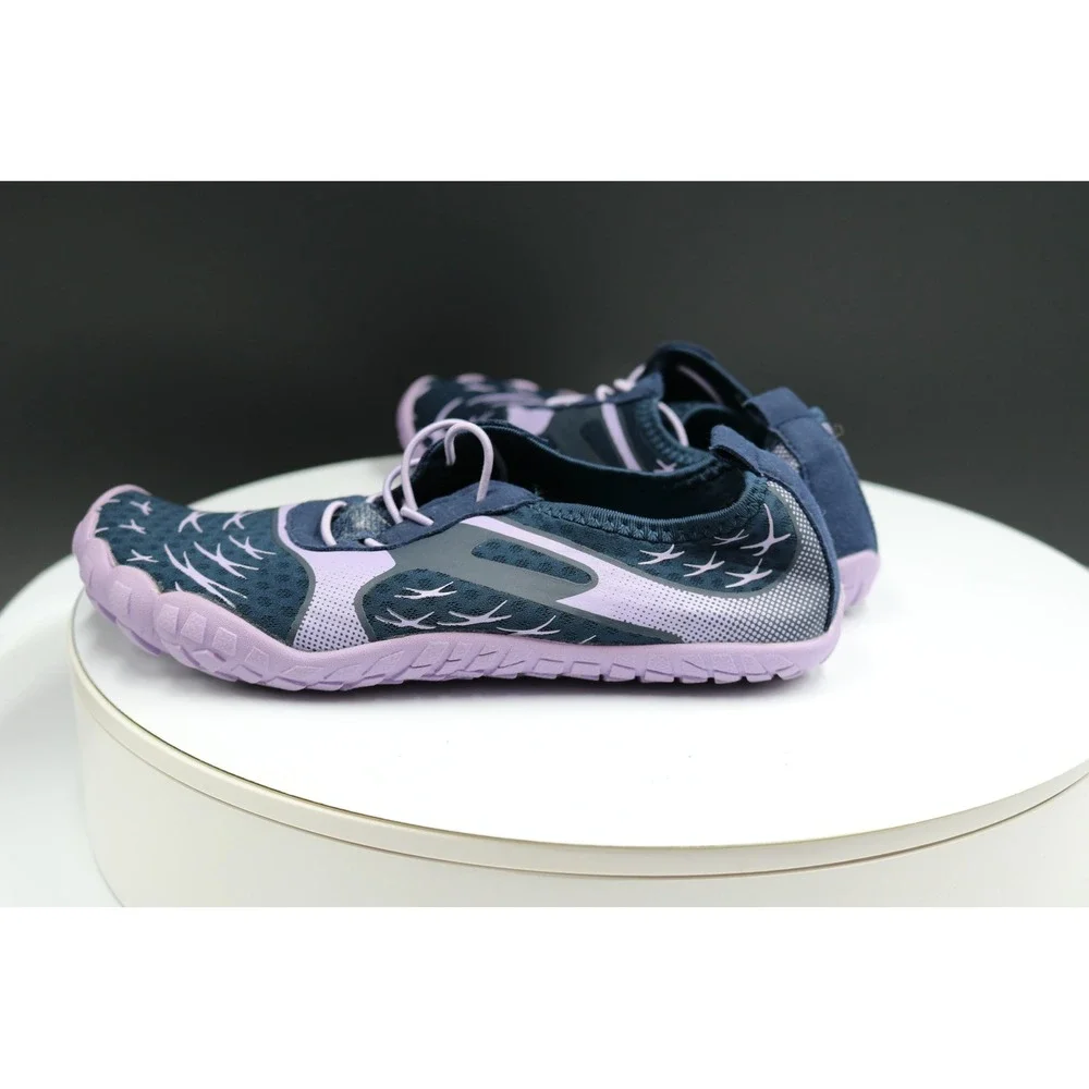 Merence Water Shoes Kids Sz 2.5 Navy Lavender Quick-Dry Mesh Sporty Aqua Sneaker